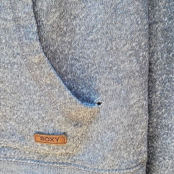 Roxy Heathered Dark Grey Space Dye Zipup SM - Picture 7 of 9